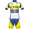 Set Fietsshirt + Korte Koersbroek 2022 Sport Vlaanderen-Baloise Geel Blauw Wit